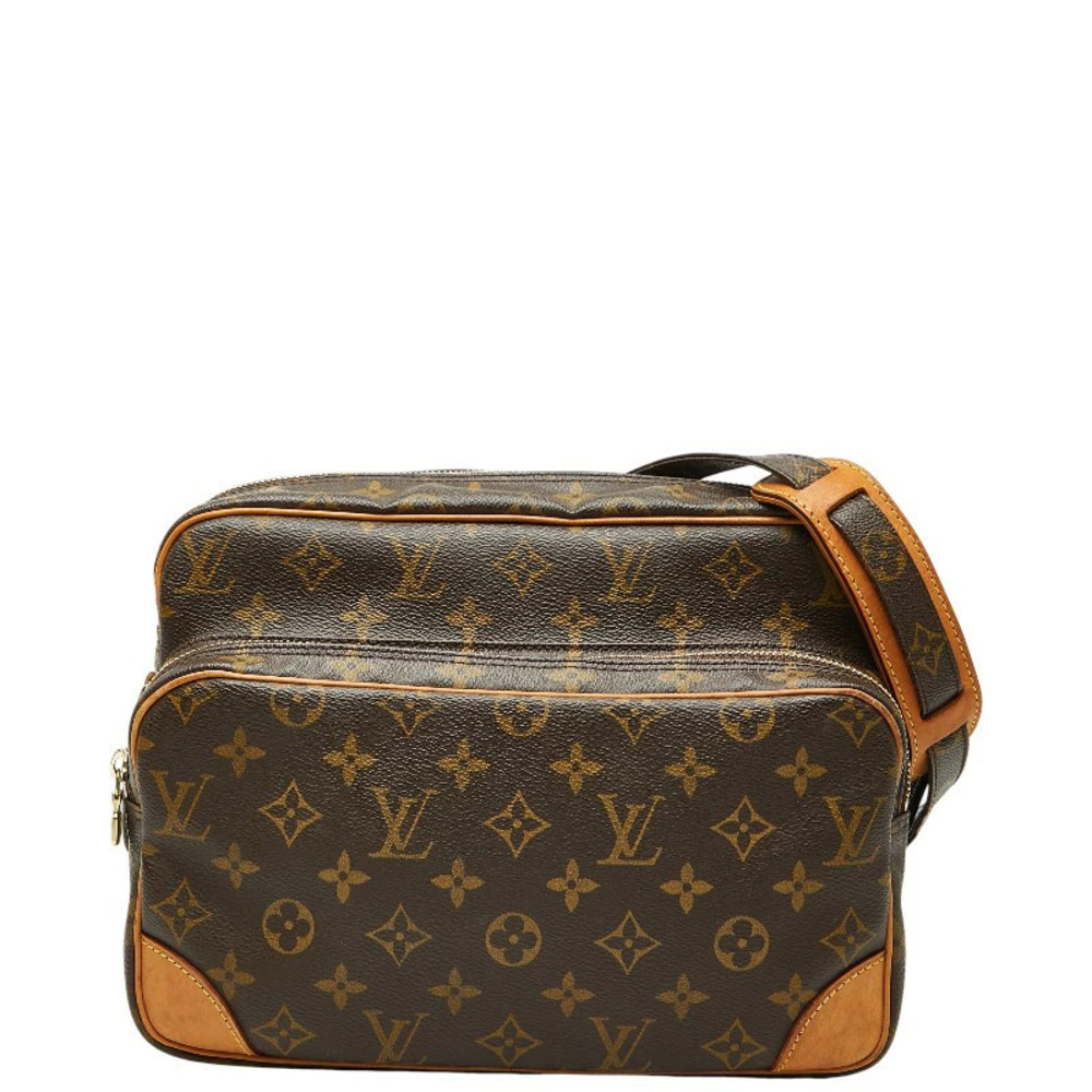 Louis Vuitton Monogram Nile Shoulder Bag Brown Leather